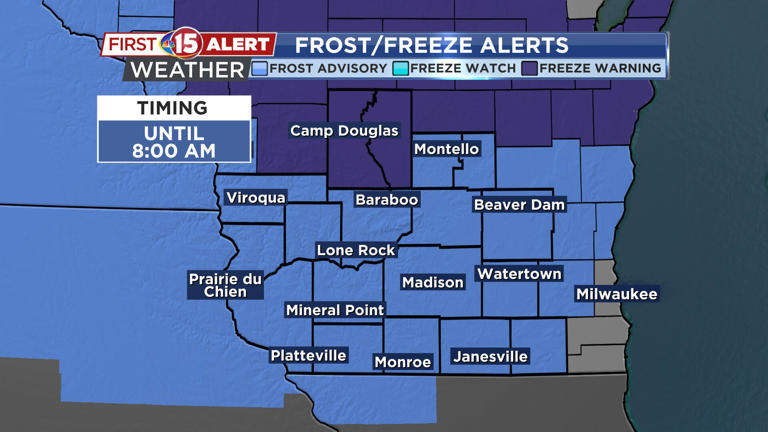 Southern Wisconsin faces one final freeze before temperatures soar into ...