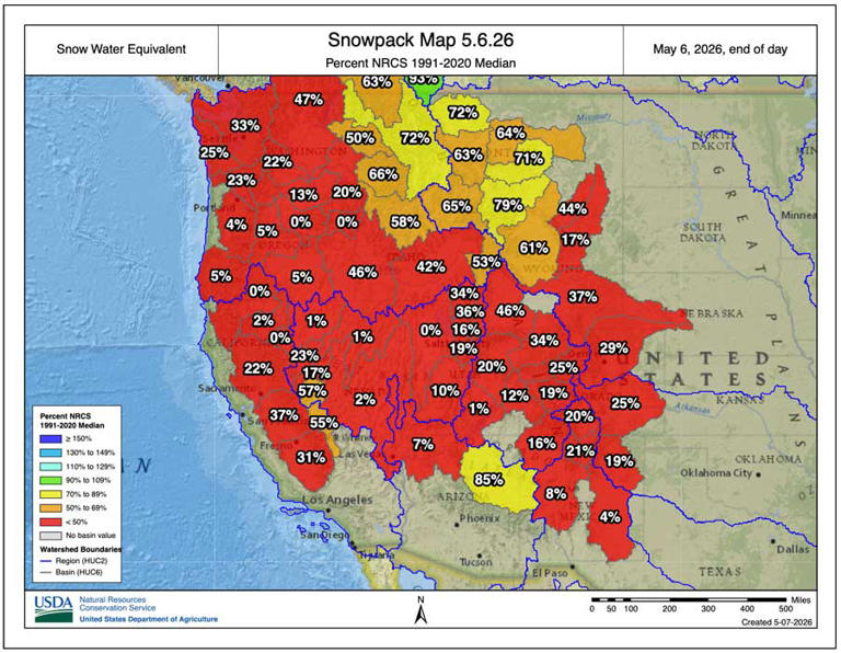 As drought worsens, Western states brace for wildfires, water shortages