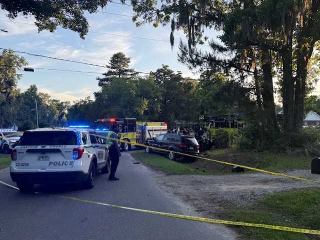Motorcyclist taken to hospital after crash closes Chevis Road