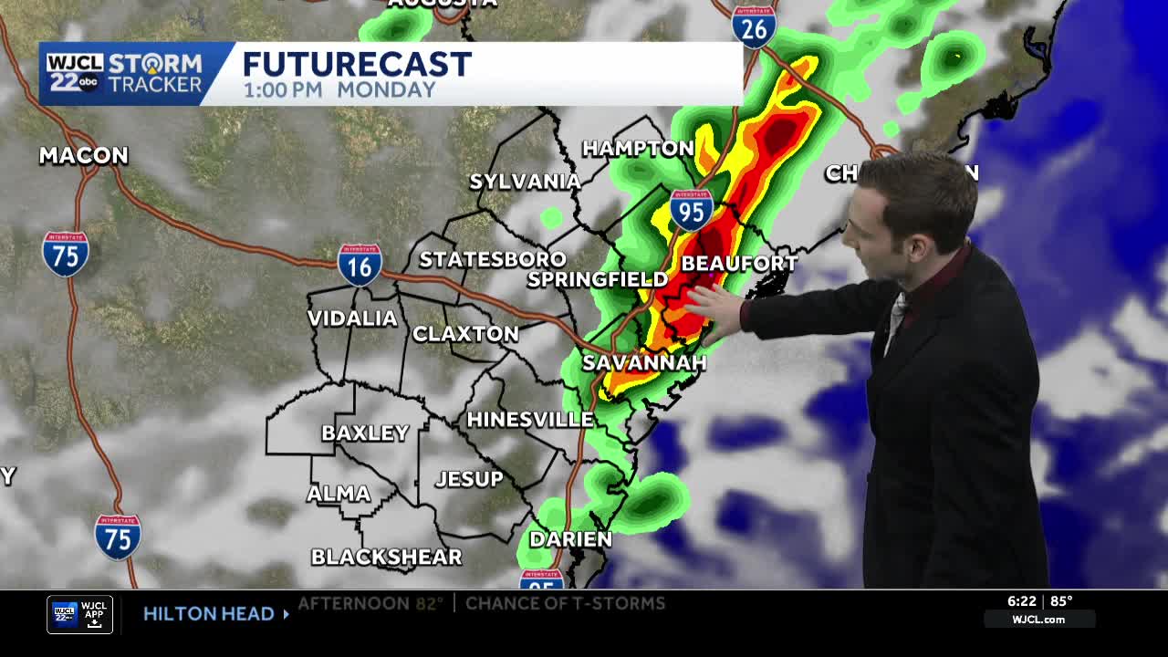 Isolated showers & t-storms possible on Monday for Southeast Georgia ...