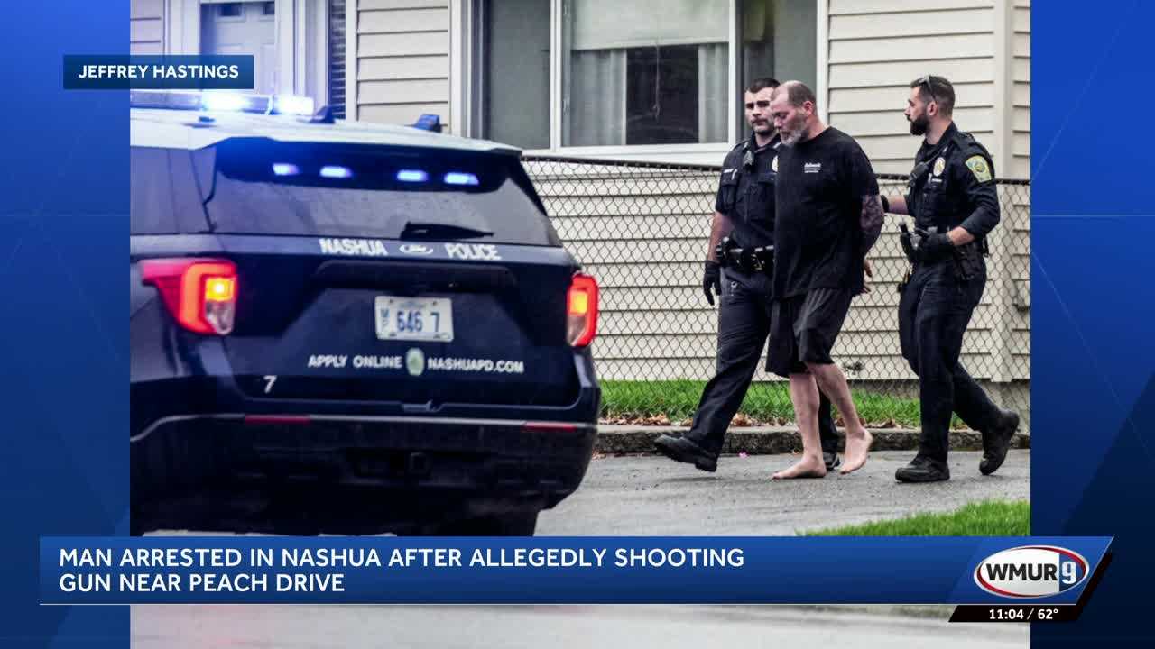 Man arrested in Nashua after allegedly shooting gun near Peach Drive