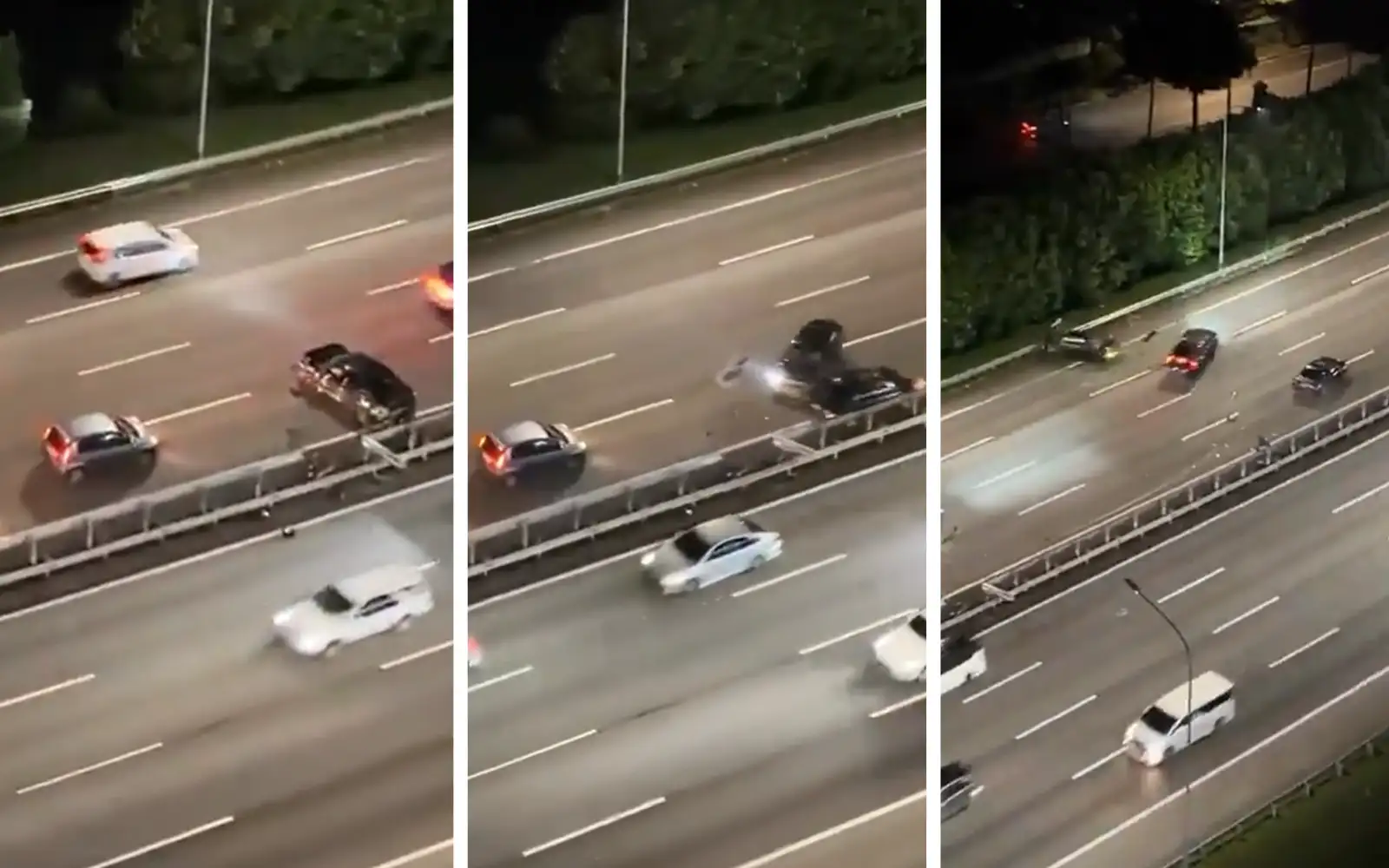 Driver arrested after 3-car pile-up on NKVE goes viral