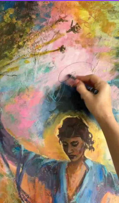 Watch me paint your inner child emotional art process