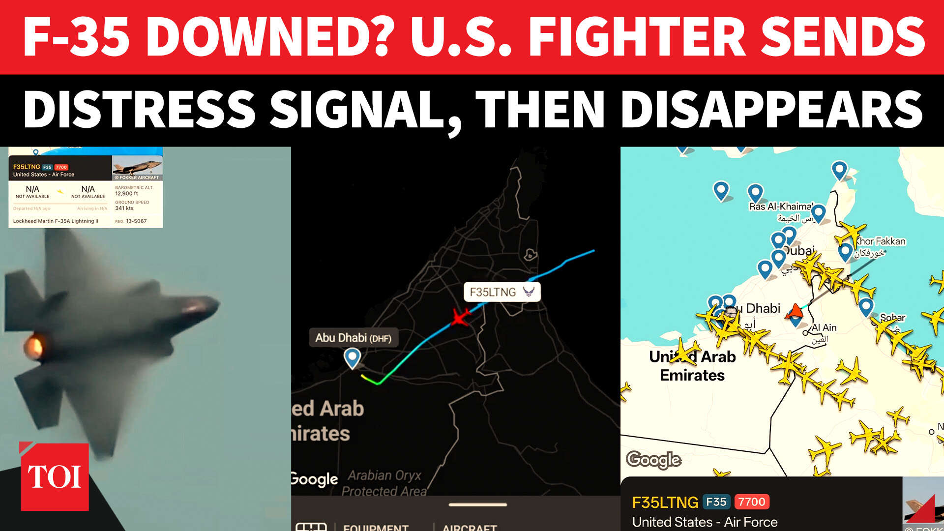 US F-35 sends emergency code 7700 near Hormuz, changes course toward ...