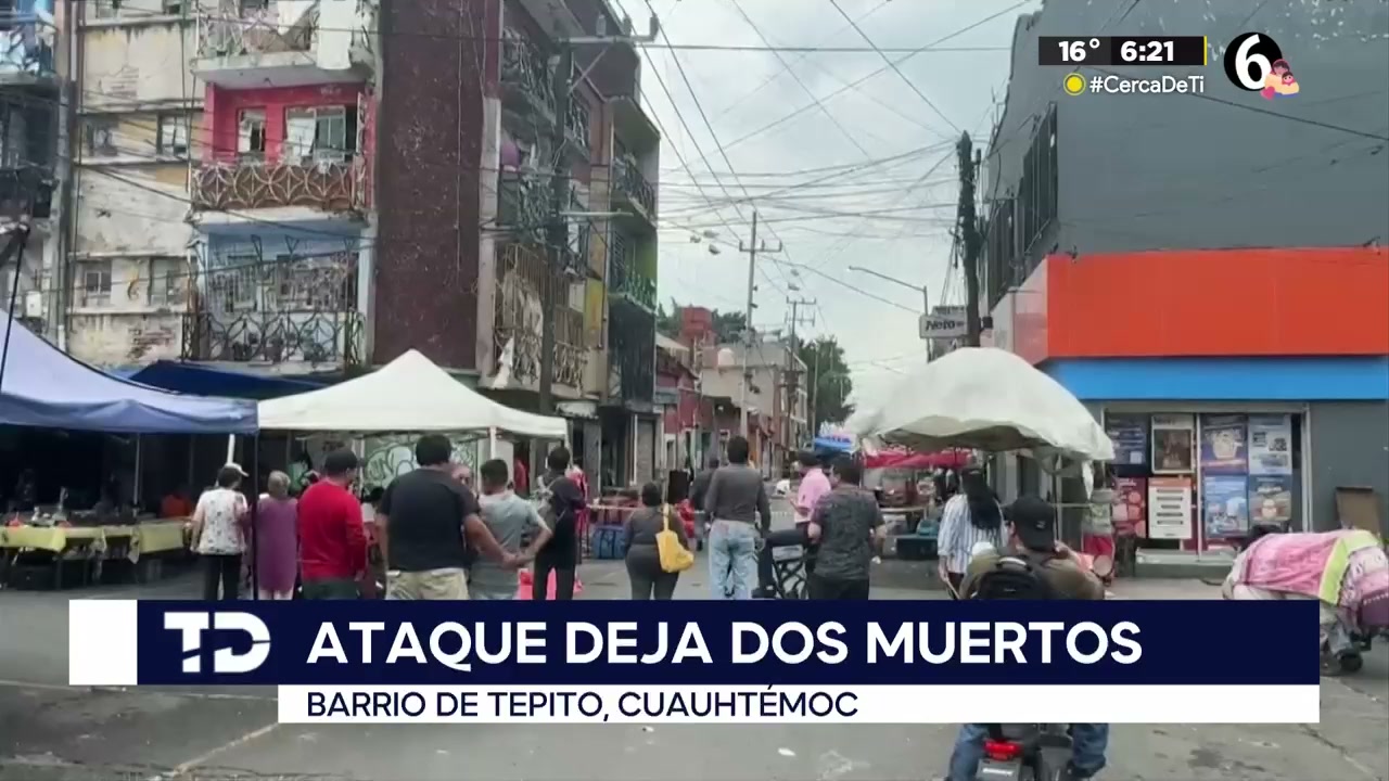 Balacera en Tepito deja dos hombres muertos y tres comerciantes heridos