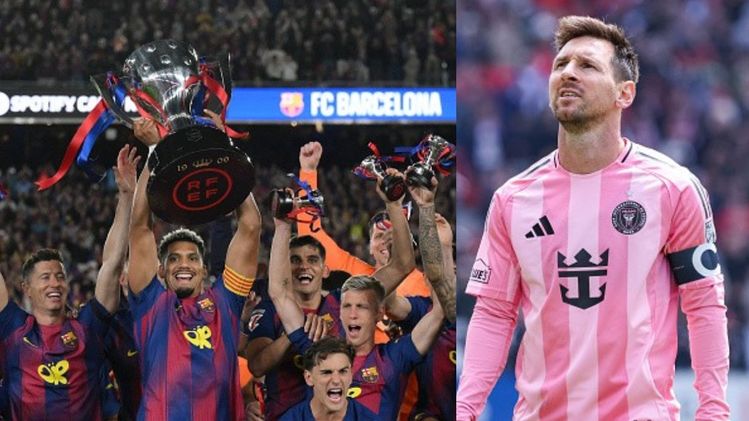 Lionel Messi's heartfelt message for Barcelona winning 2025/26 La Liga ...