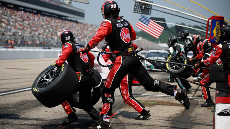 What happens to used NASCAR tires after a race?