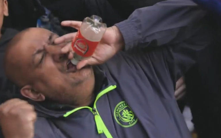 This Manchester City supporter arrived prepared for a victory against Chelsea last month