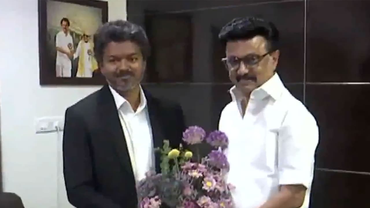 TN CM Vijay meets Stalin a day after TVK govt's swearing-in ceremony