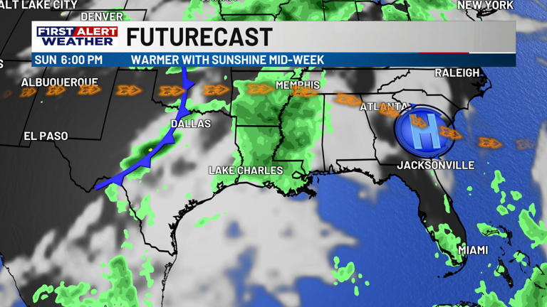 First alert forecast: Few showers and storms to start the week, ahead ...