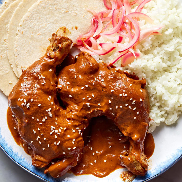 This chicken mole is way easier than it sounds but your guests don't ...