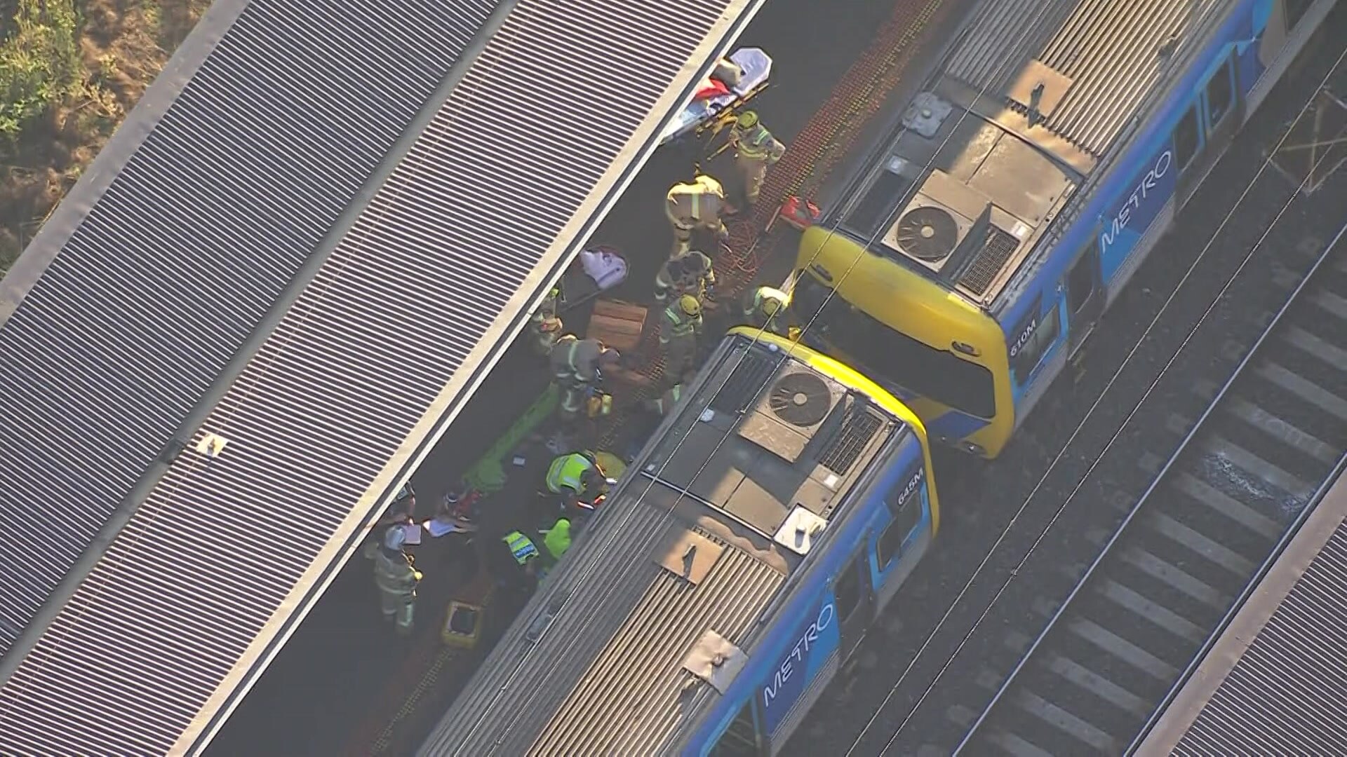 Emergency services were called to North Melbourne Railway Station about 4pm today. (ABC News)