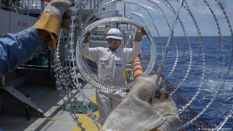 Some commercial shipping vessels have deployed barbed wire to make it difficult for pirates to board