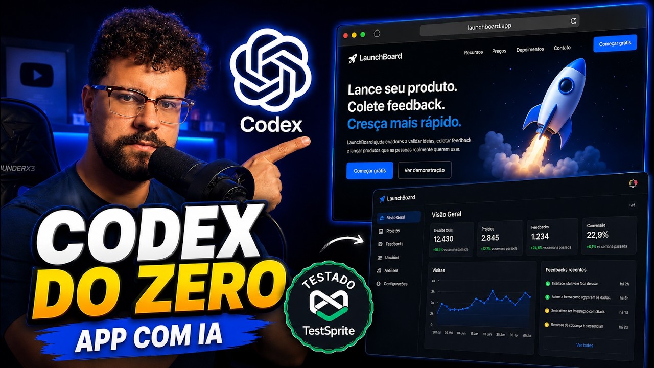 Curso grátis de Codex e GPT 5.5 do prompt ao app funcional