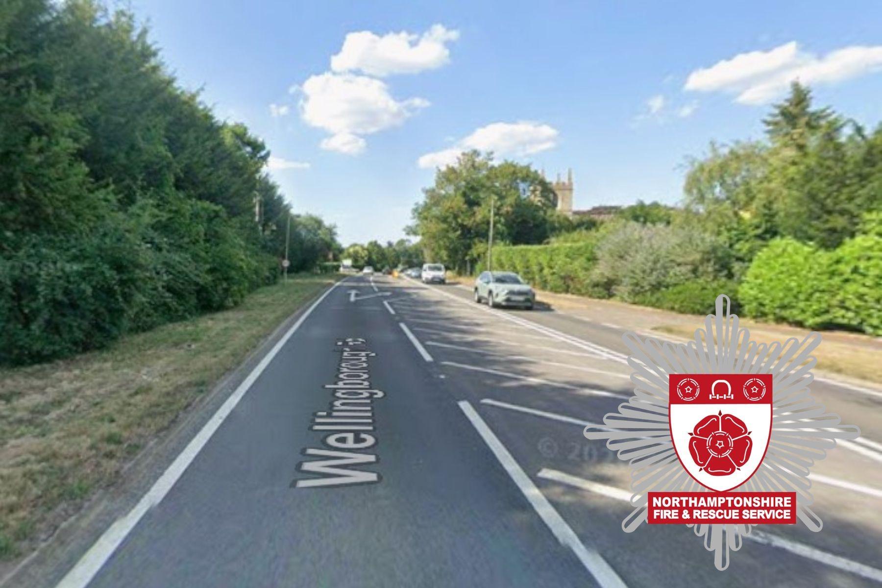 Person rescued from vehicle after crash near Northamptonshire village