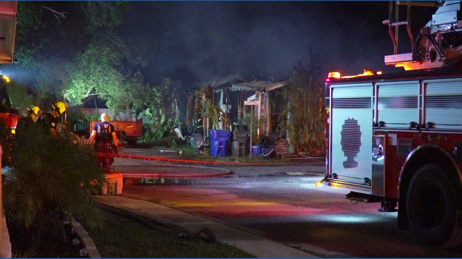 An early morning mobile home fire in Largo leaves two dead, one injured