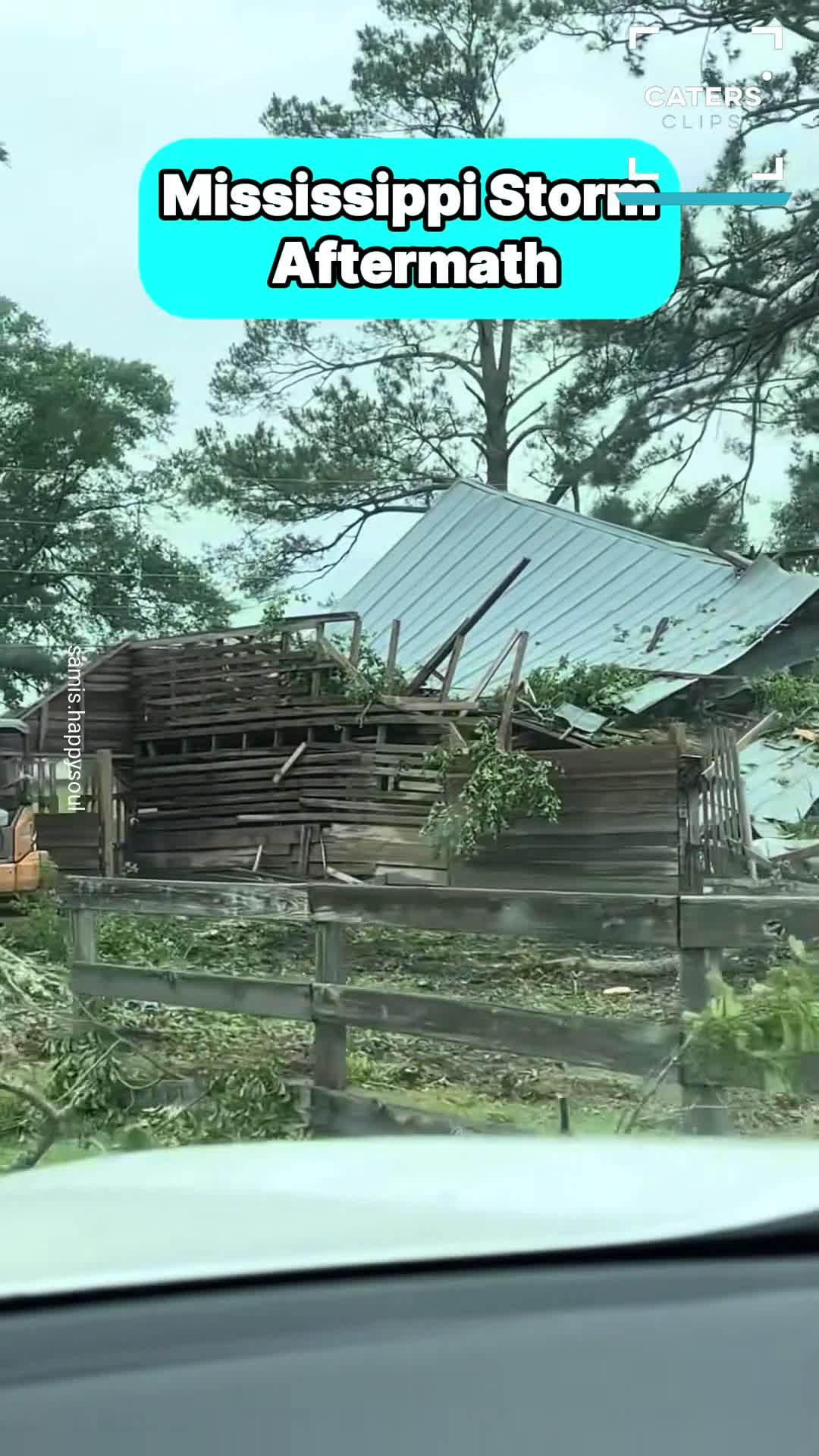 Tornado aftermath leaves homes flattened and trees destroyed in Mississippi
