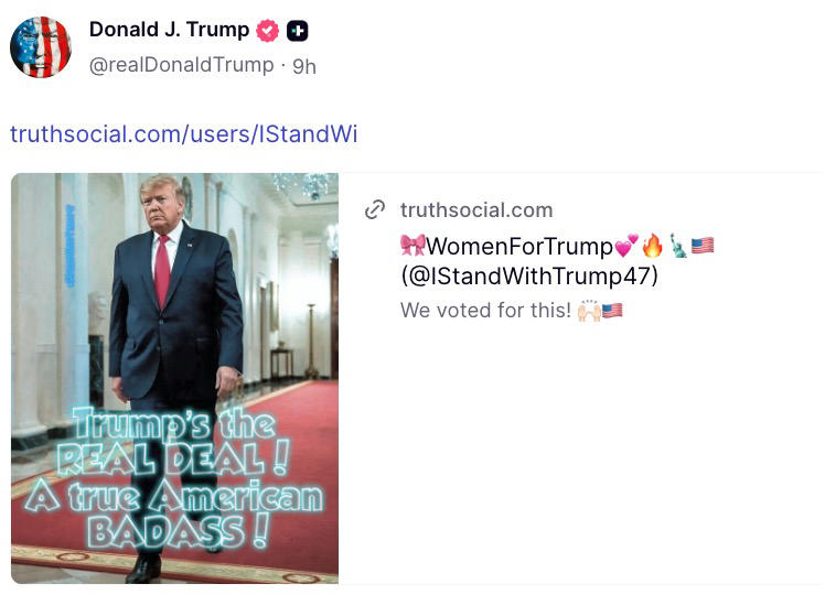 Trump drowns feed with MAGA praise in late-night Truth Social dump ...
