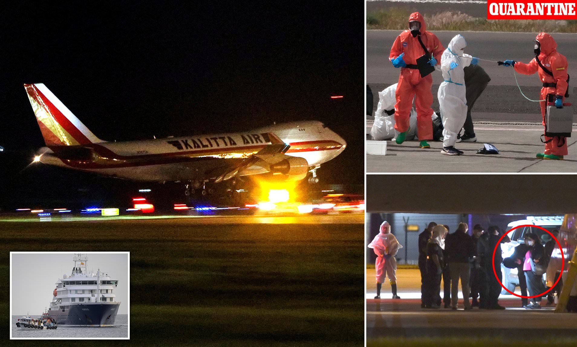 Moment rat virus cruise ship passenger clad in heavy-duty hazmat gear ...