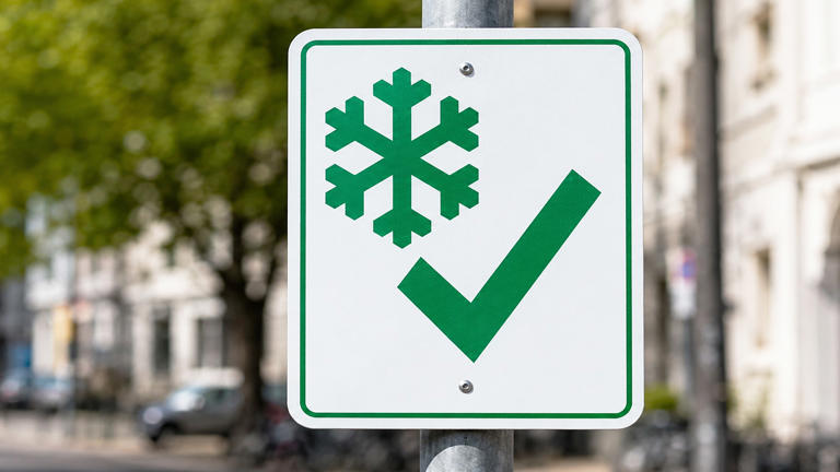Schild Mit Schneeflocke