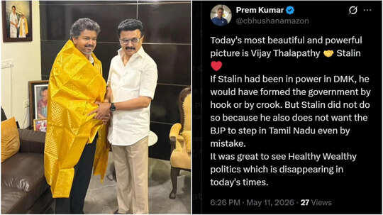 Vijay’s day 1 as Tamil Nadu CM: Thalapathy meets DMK’s MK Stalin ...
