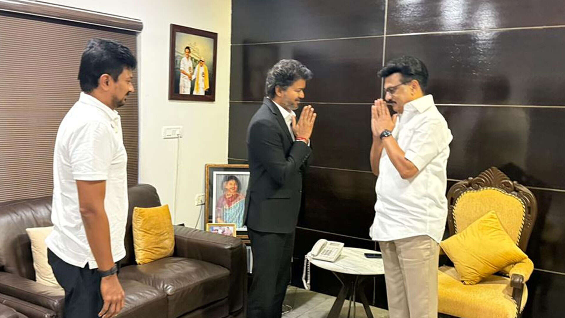 CM Vijay meets MK Stalin amid treasury row, fuels buzz over Tamil Nadu ...