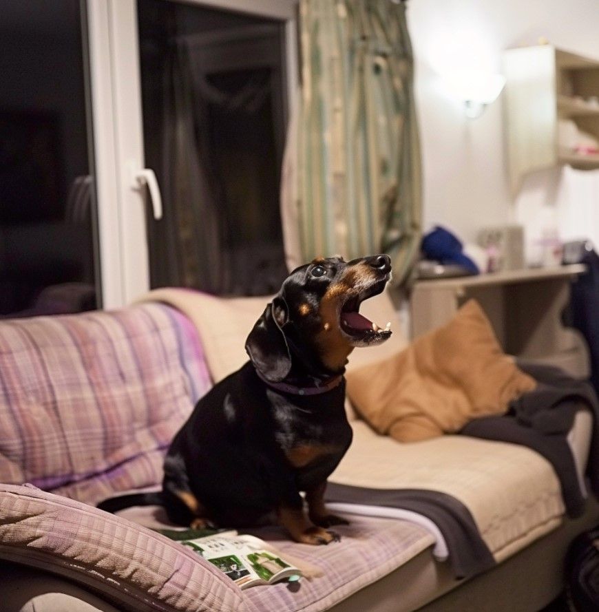 Picture of Dog's nighttime barking leads mom to shocking discovery