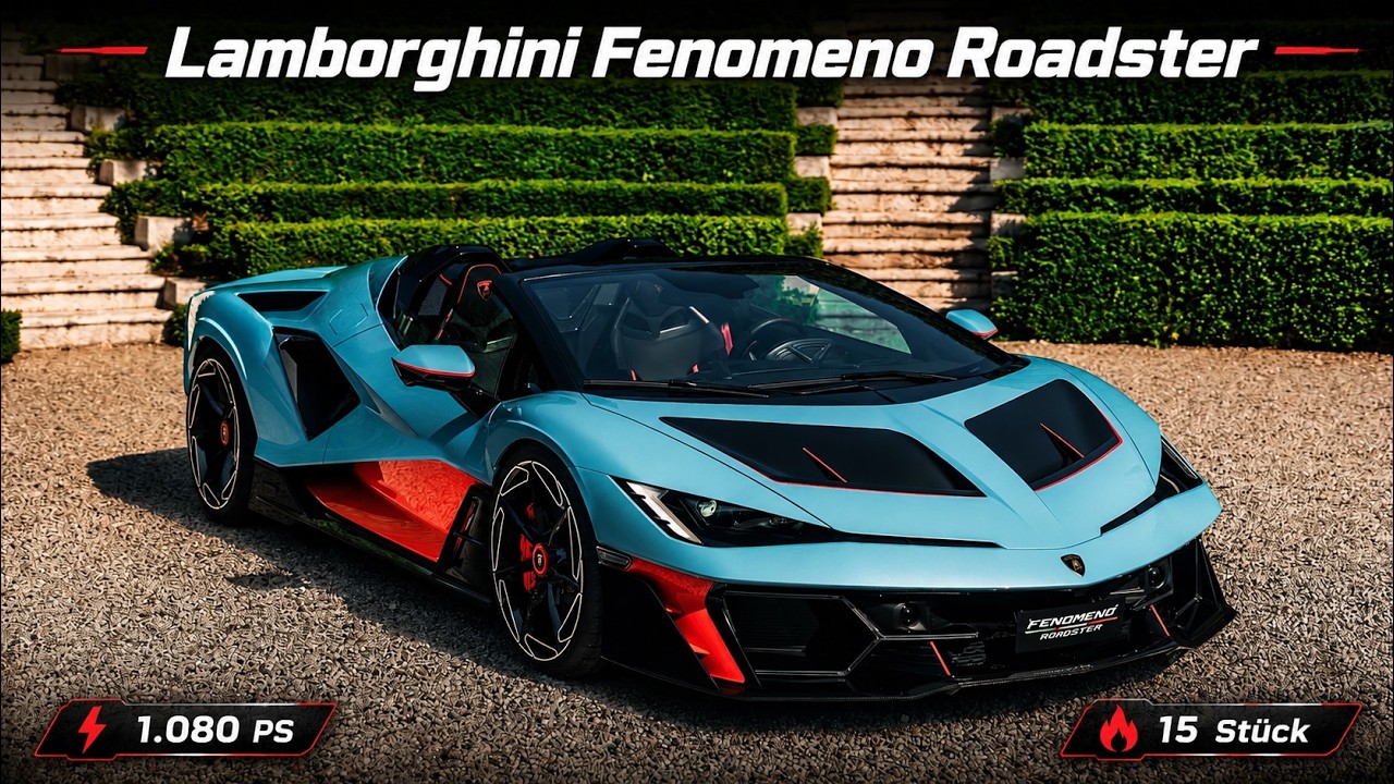 Lamborghini Fenomeno Roadster: offener 340 km/h V12-Hybrid mit 1.080 PS