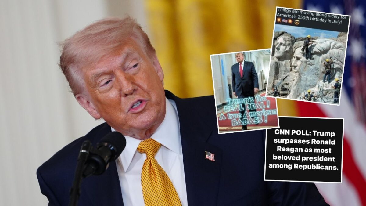Trump drowns feed with MAGA praise in late-night Truth Social dump ...