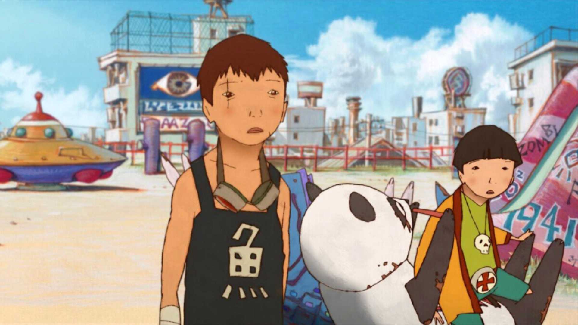 Black and White look lost and worried in Tekkonkinkreet.