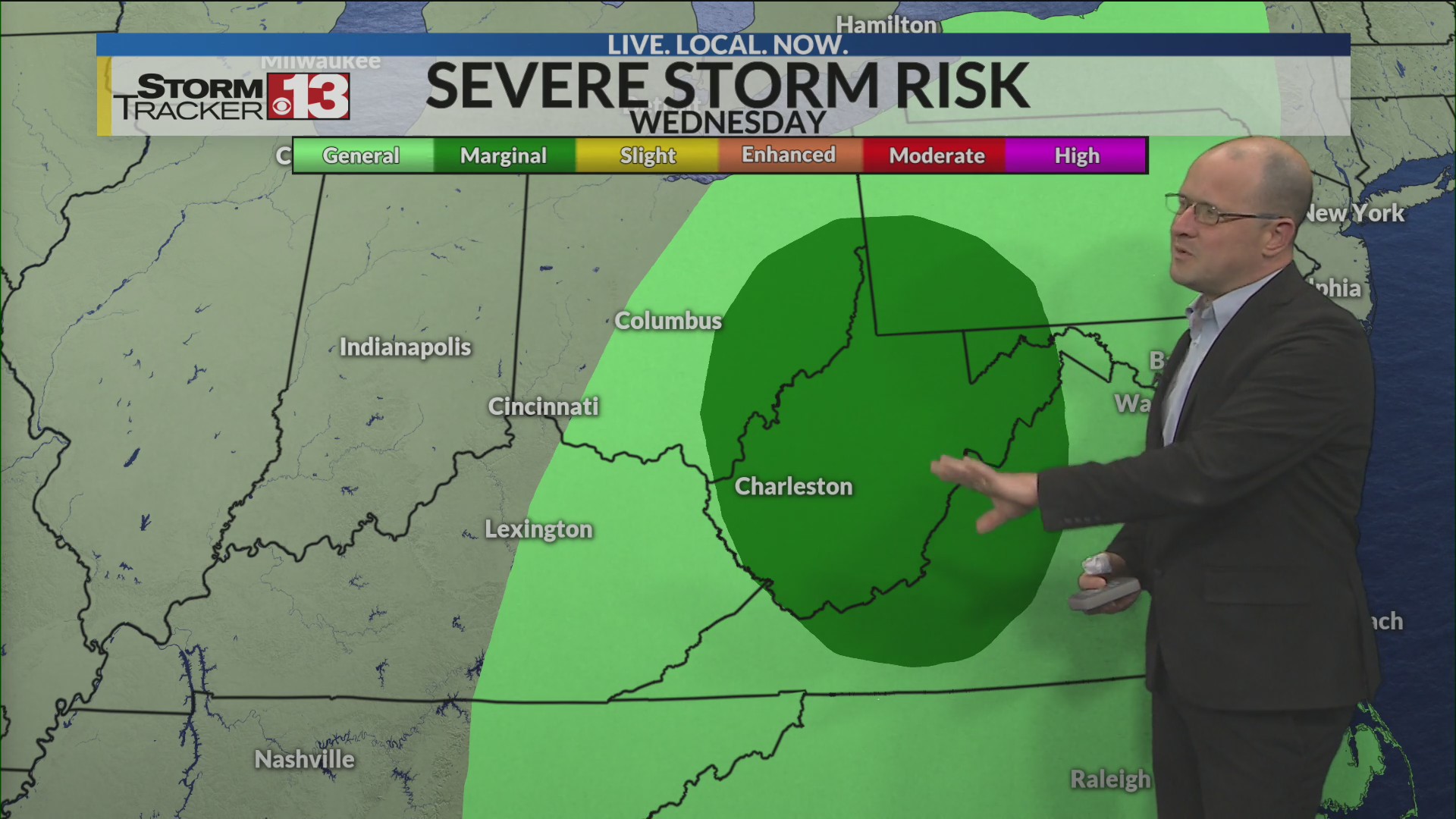 Showers wrap up Monday morning with sunshine through the day