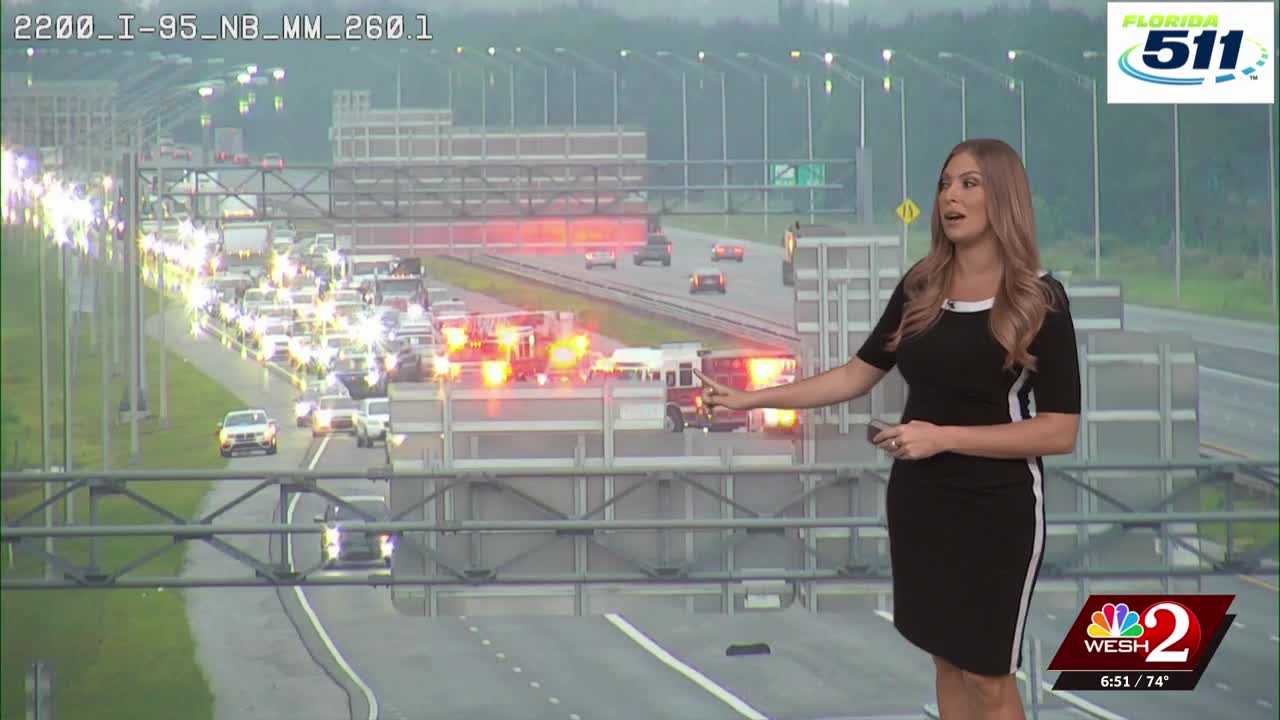 Major crash on I-95 shuts down northbound lanes in Daytona Beach