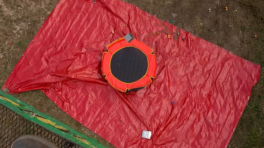 Watch what happens when an unbreakable cube meets a trampoline