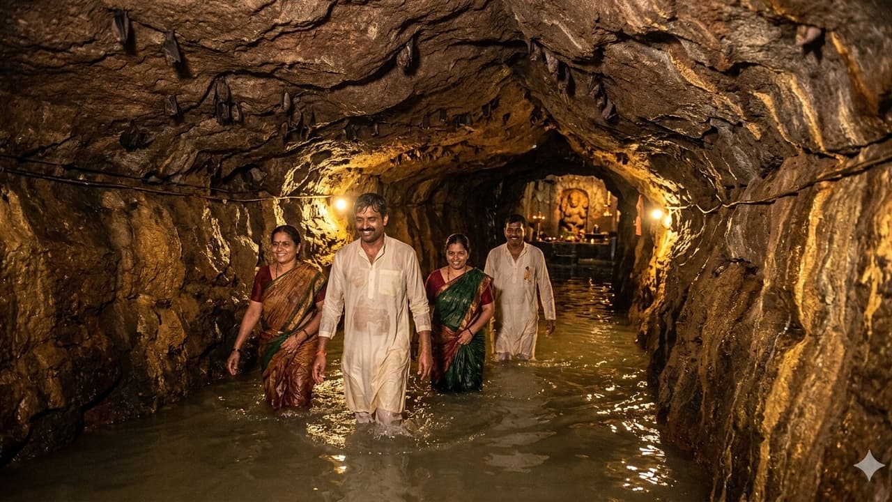 Unique water cave temple: గొంతు వరకు నీళ్లలో నడిస్తేనే నరసింహ స్వామి ...