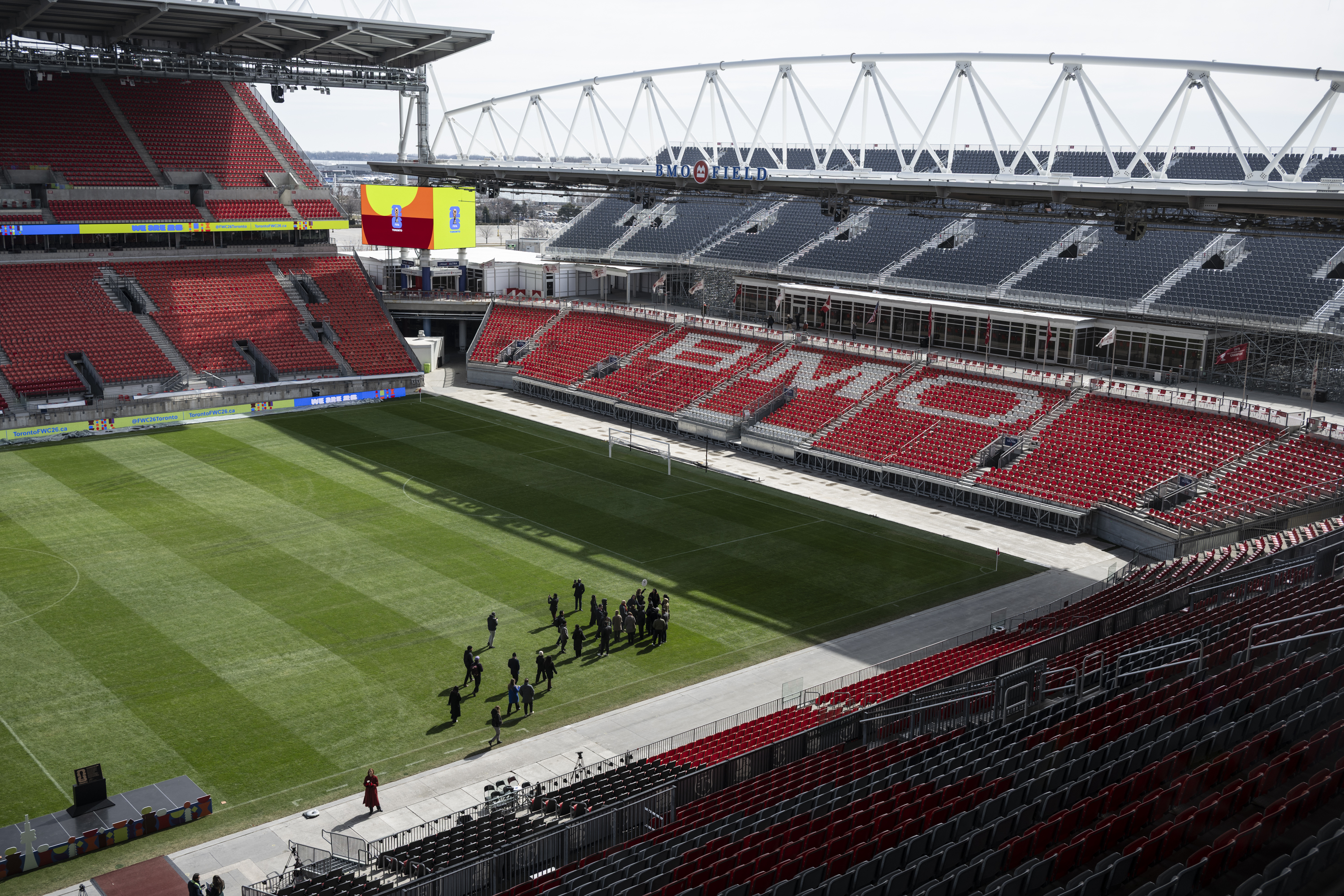 Construction wrapping at Canadian World Cup venues