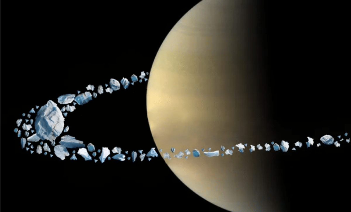 A lost moon once orbiting Saturn might have given birth to its icy rings