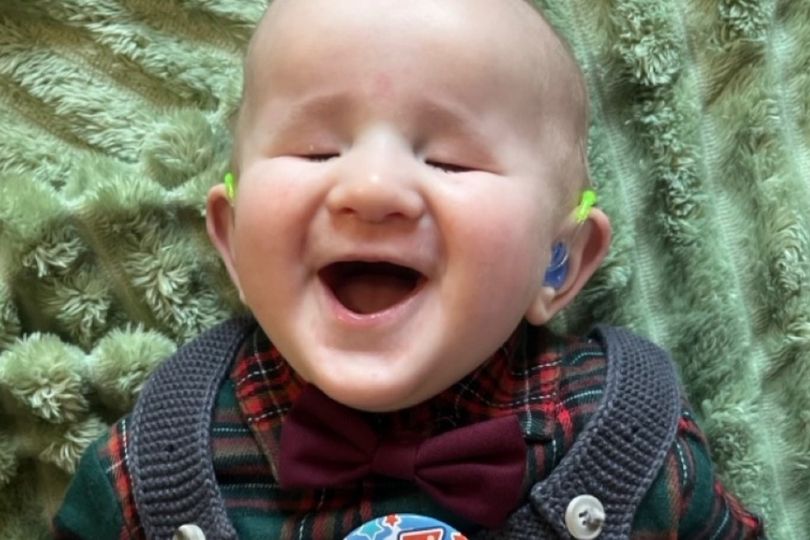 The little Salford boy born without any eyes