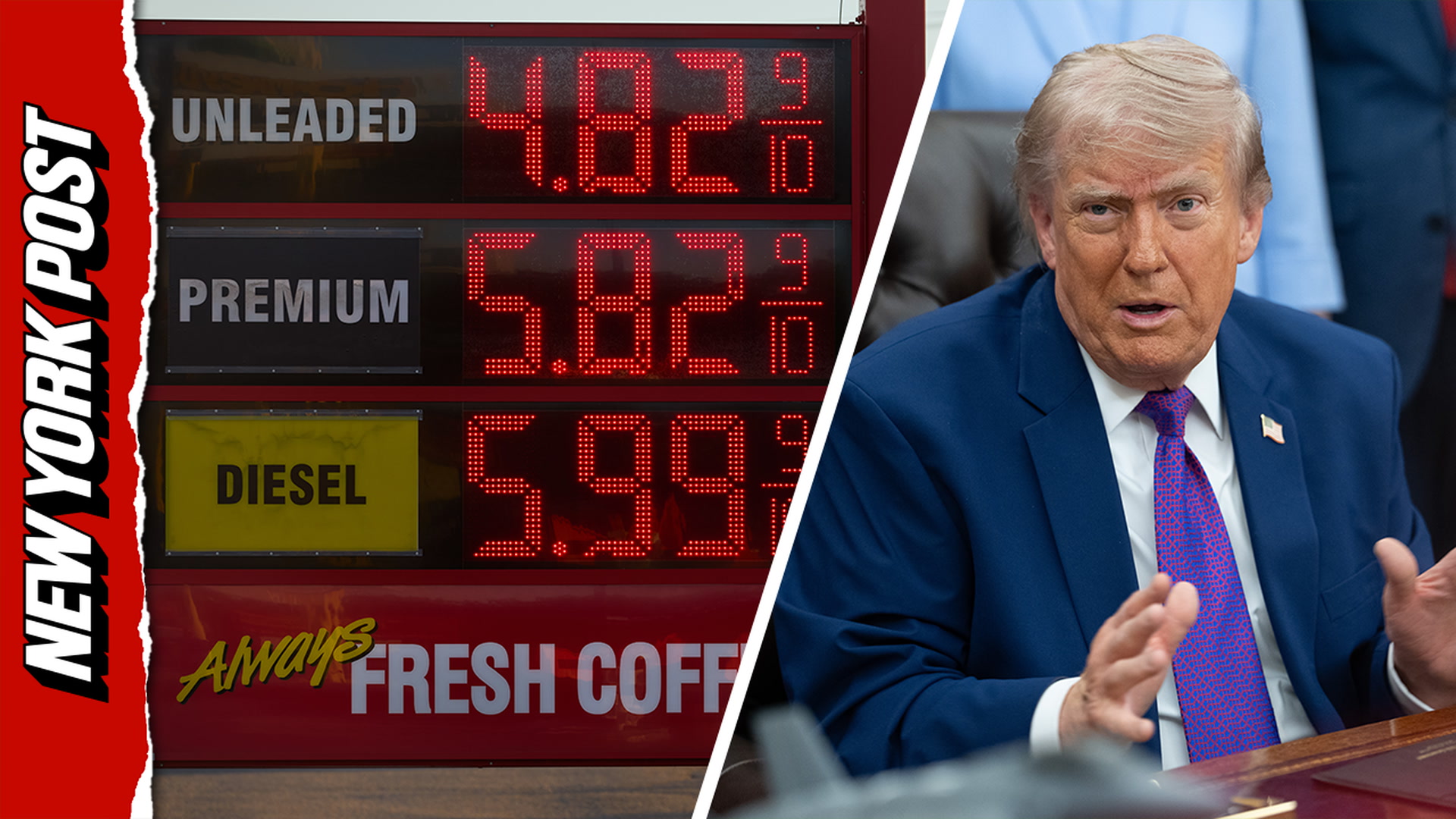 Gas prices hit $4.52 as Trump makes dire Iran warning