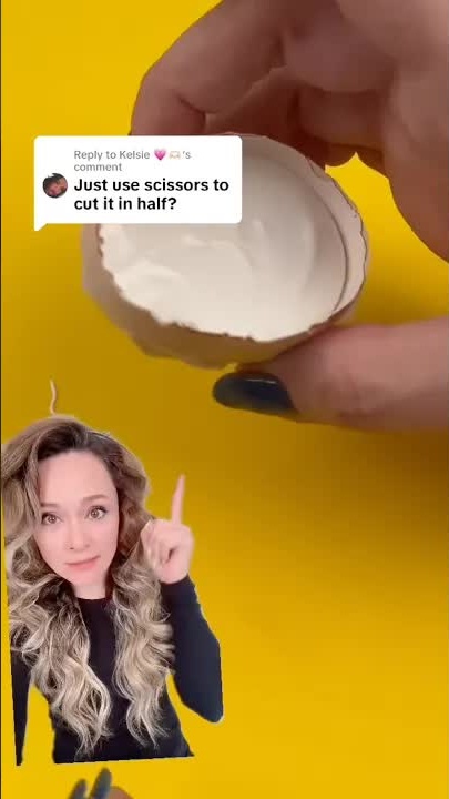 Whadayamean cut the egg with scissors?