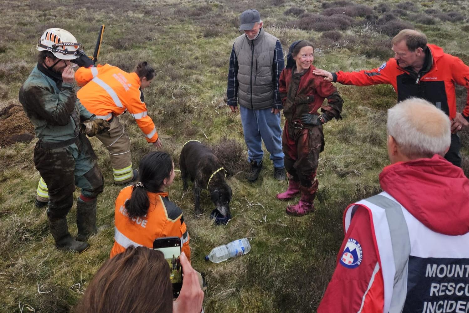 Dramatic six hour rescue by SRMRT saves dog trapped in deep underground ...