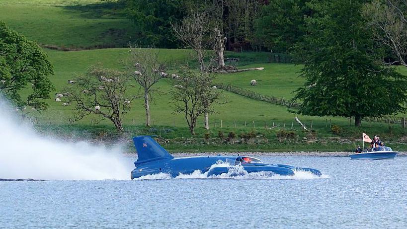 Campbell's Bluebird back on Coniston Water