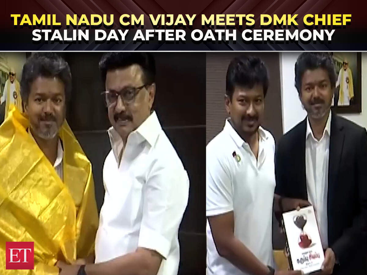 'Folded hands, hugs and bouquets': Vijay meets ex-Tamil Nadu CM MK Stalin