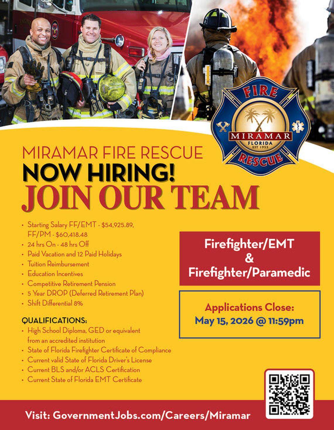 Miramar Fire Rescue is hiring as Florida faces EMT shortage. Here’s ...
