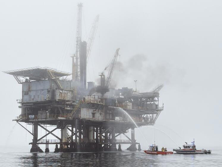 Oil rig off the SoCal coast catches fire; 'no immediate threat' to ...