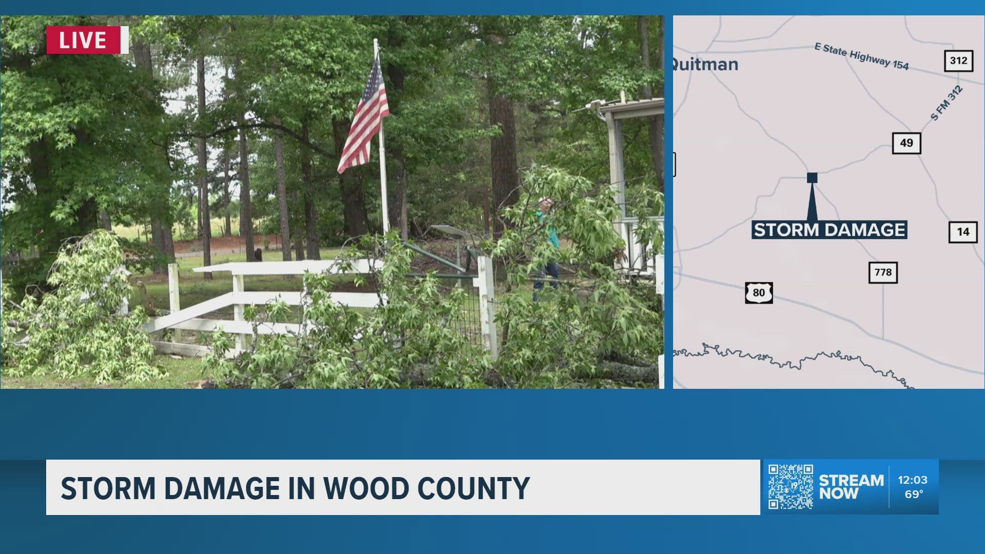 Storm cleanup underway in Wood County after severe weather damages homes