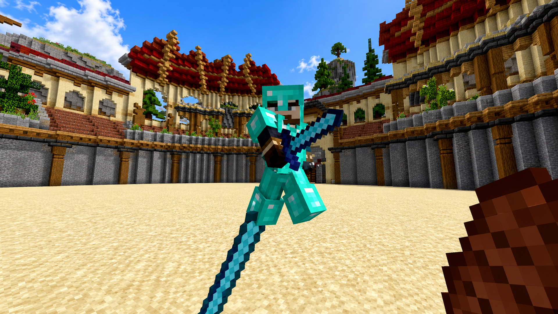 Minecraft diamond armor combat