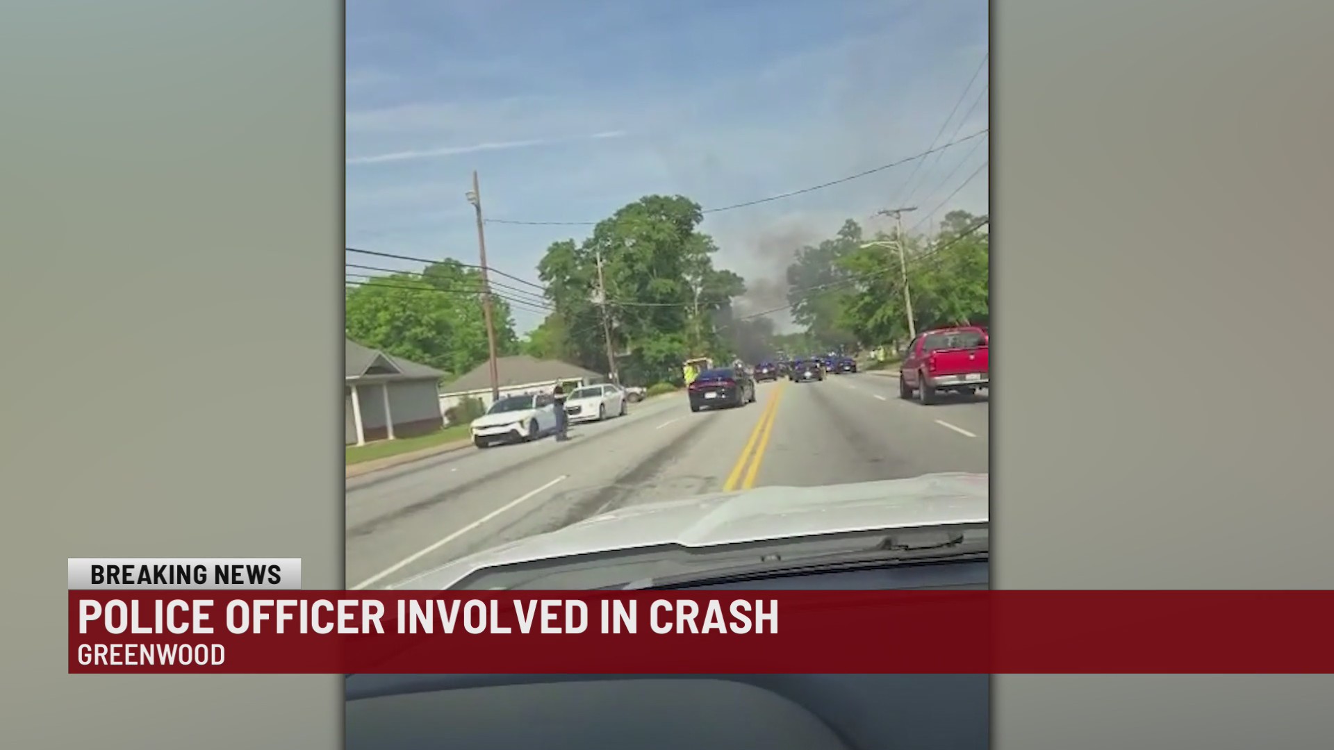 Police car involved in crash in Greenwood