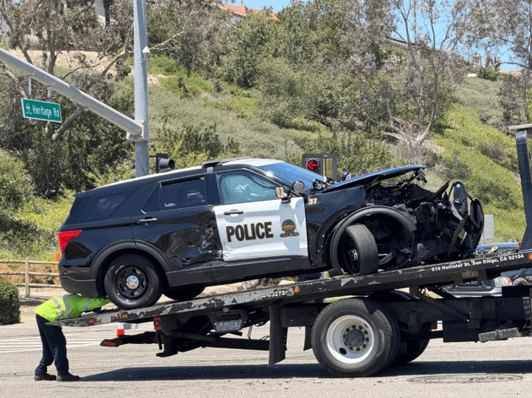 Chula Vista police cruiser involved in crash