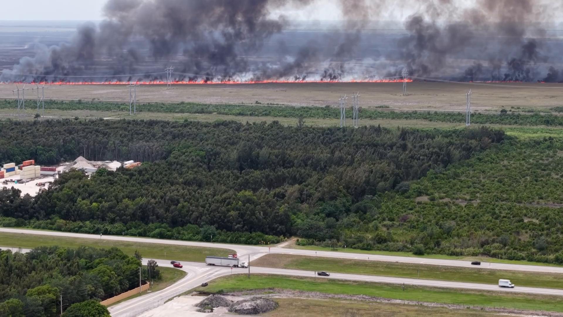 South Florida wildfires burn thousands of acres in the Everglades