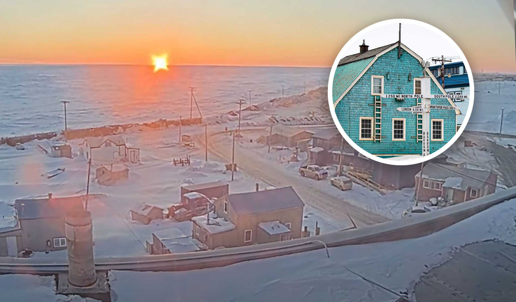Alaskan town welcomes 'midnight sun' with final sunrise for 84 days